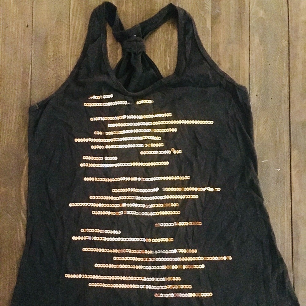 Future Favorites Twist-Back Sequined Tank Top